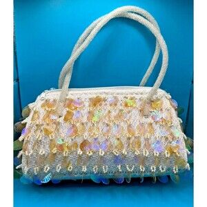 Far Nine Y2K Coconut Girl Holo Shell Purse - Vintage 2000s Bag